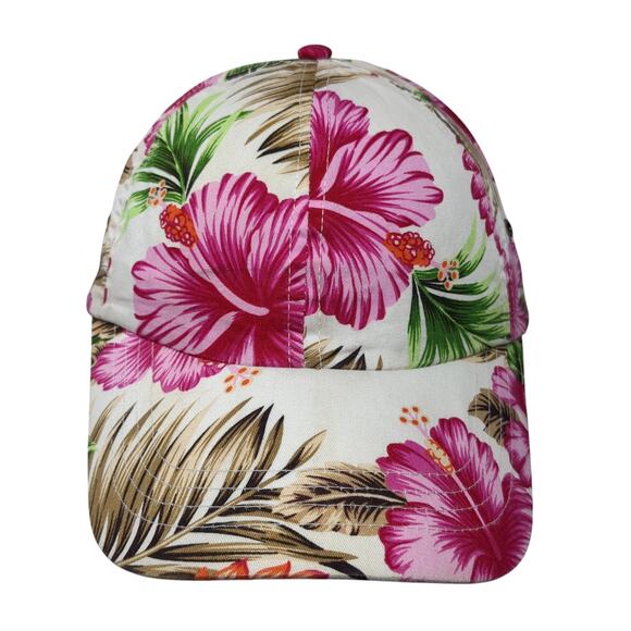 Ha Strapback Baseball Cap Multicolor One Size Adjustable Floral 6 Panel - Picture 1 of 9